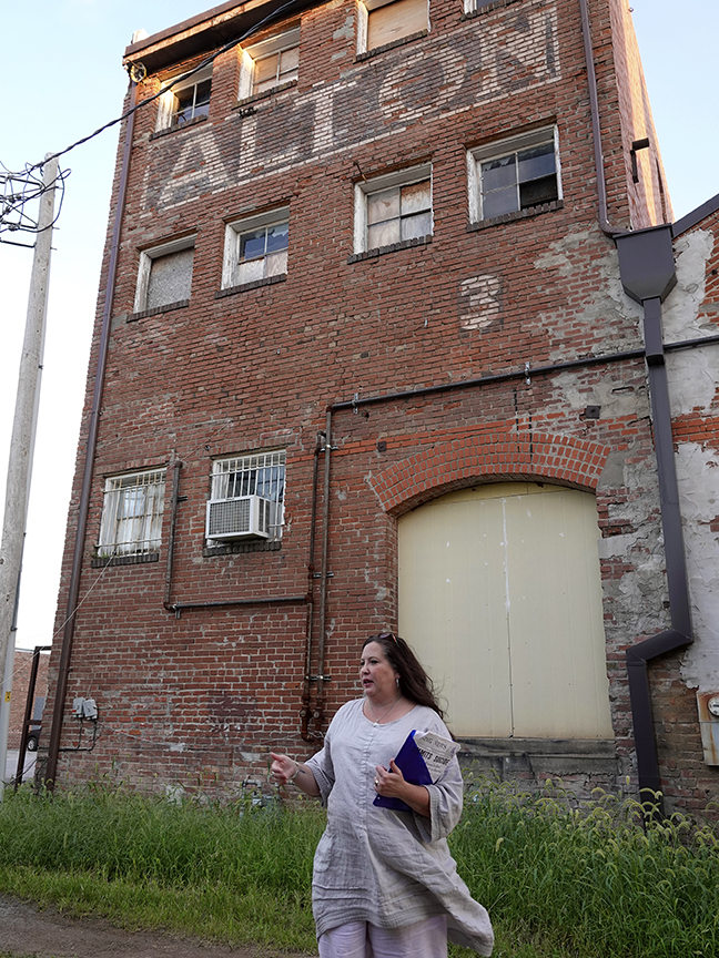 Tammy Wilson tells the haunting tale of Harry Alton in the alley behind the original warehouse.